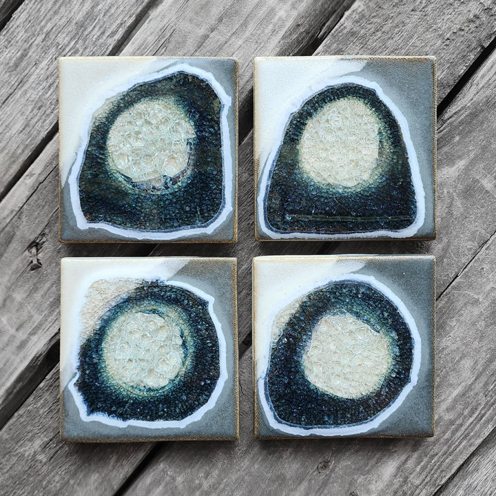 Dock 6 Pottery Square Coaster Set of 4 - Grey & White - Gabrielle's Biloxi