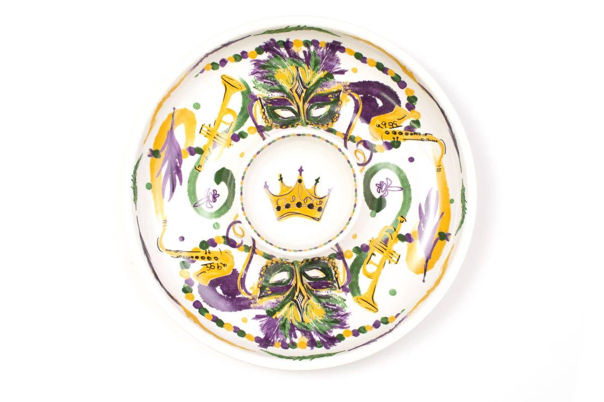 CHIP & DIP-MARDI GRAS MASK - Gabrielle's Biloxi