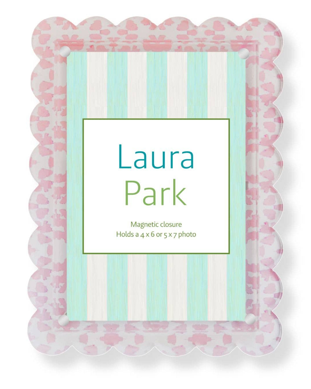 Laura Park Scalloped Picture Frame - Chintz Rose