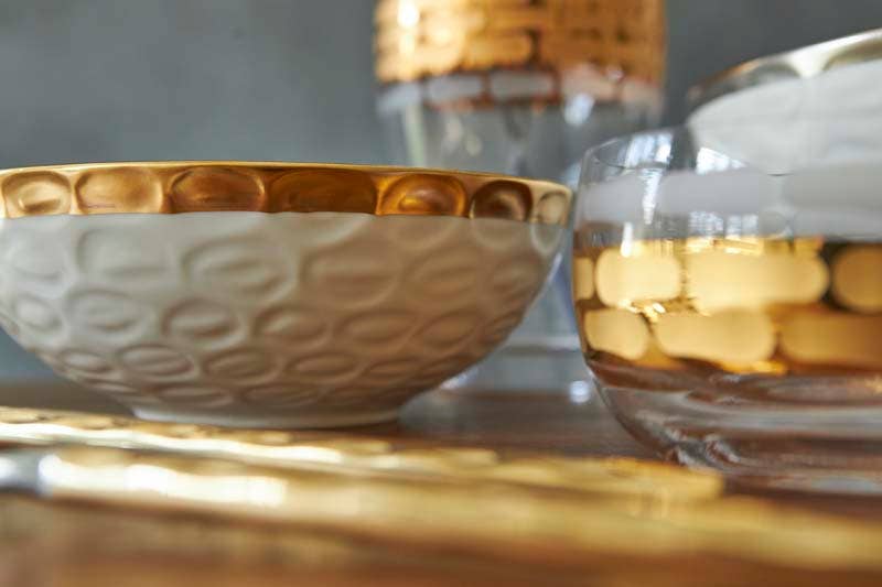 Truro Large Bowl - Gold - Gabrielle's Biloxi