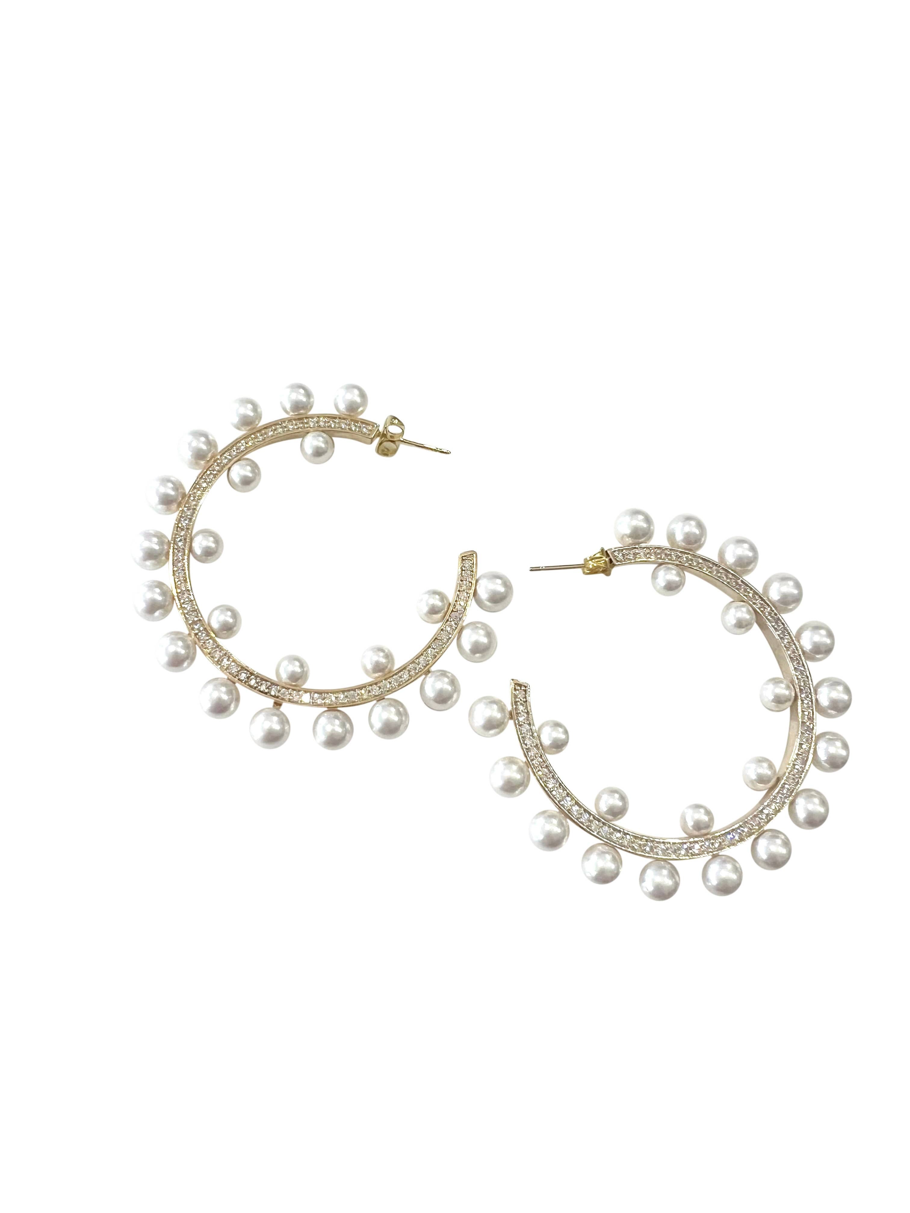 Pearl Sparkle Hoop - Gabrielle's Biloxi