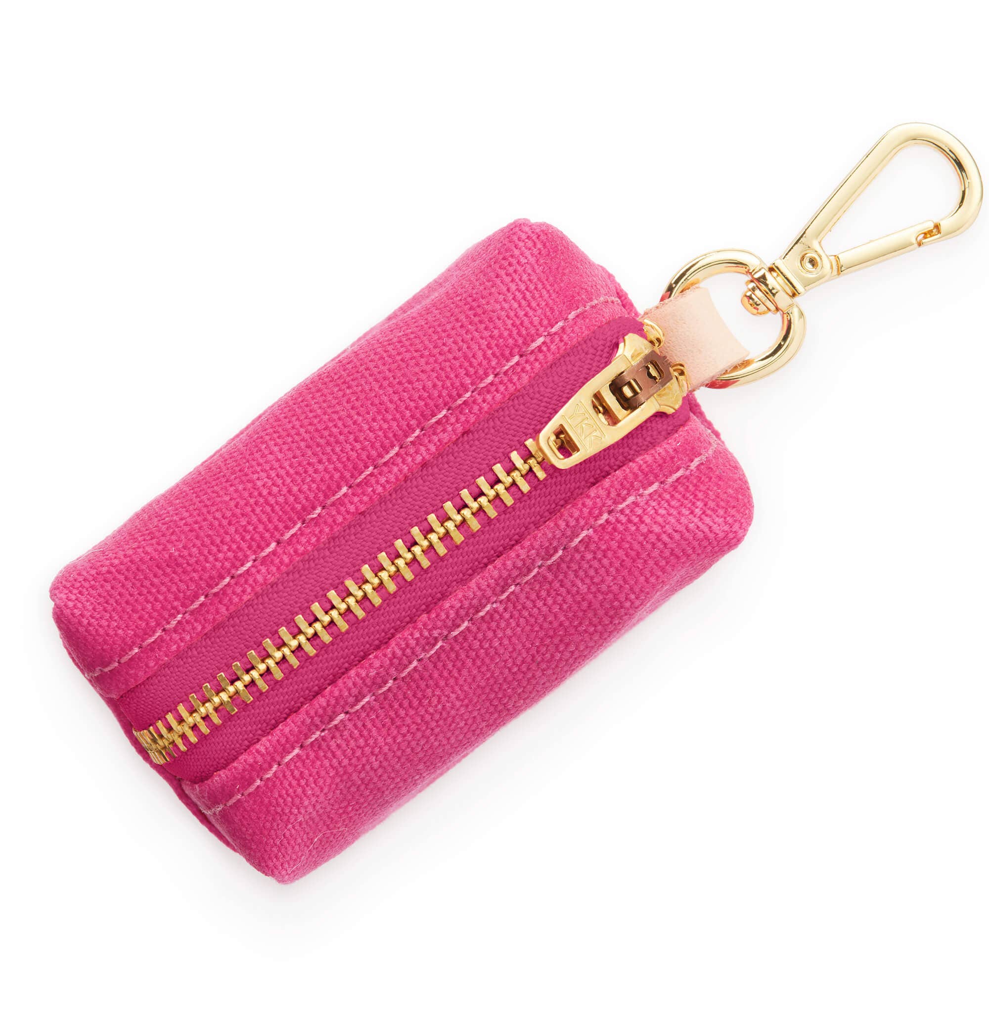 Hot Pink Waxed Canvas Poop Bag Dispenser - Gabrielle's Biloxi