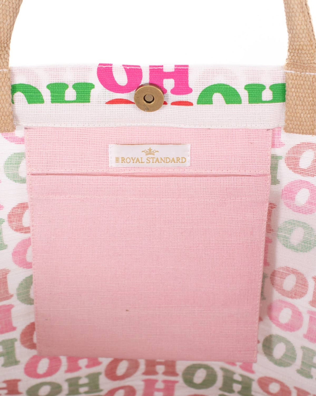 HoHoHo Juco Carryall Tote - White/Multi - Gabrielle's Biloxi