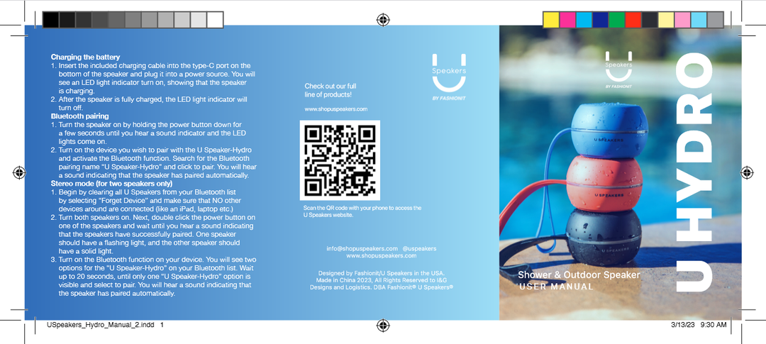 U Hydro Waterproof Speaker - Black - Gabrielle's Biloxi