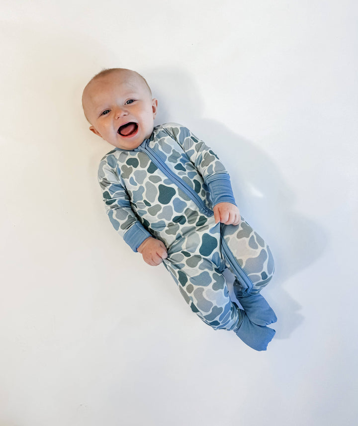 Watercolor Camo - Convertible Zip Pajamas - Gabrielle's Biloxi