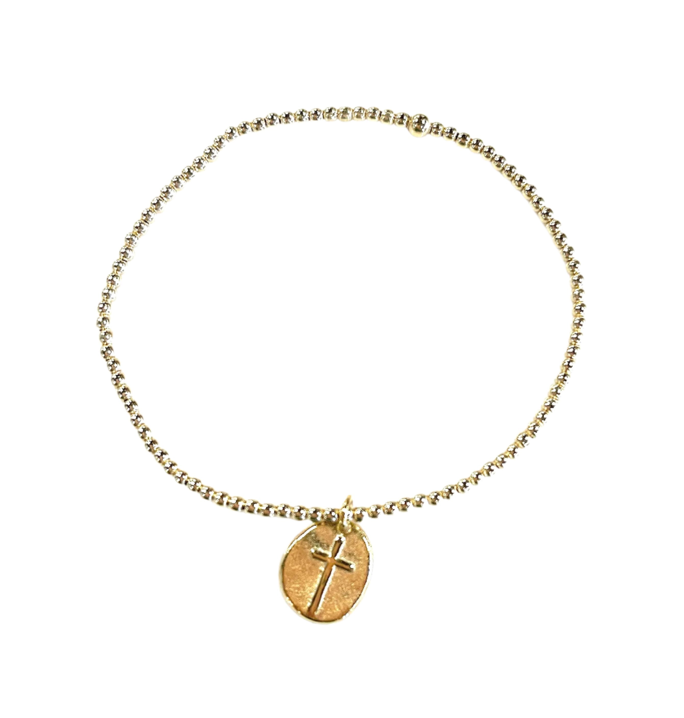 Enewton Classic Gold 2 MM Bead Bracelet - Inspire Small Gold Charm - Gabrielle's Biloxi