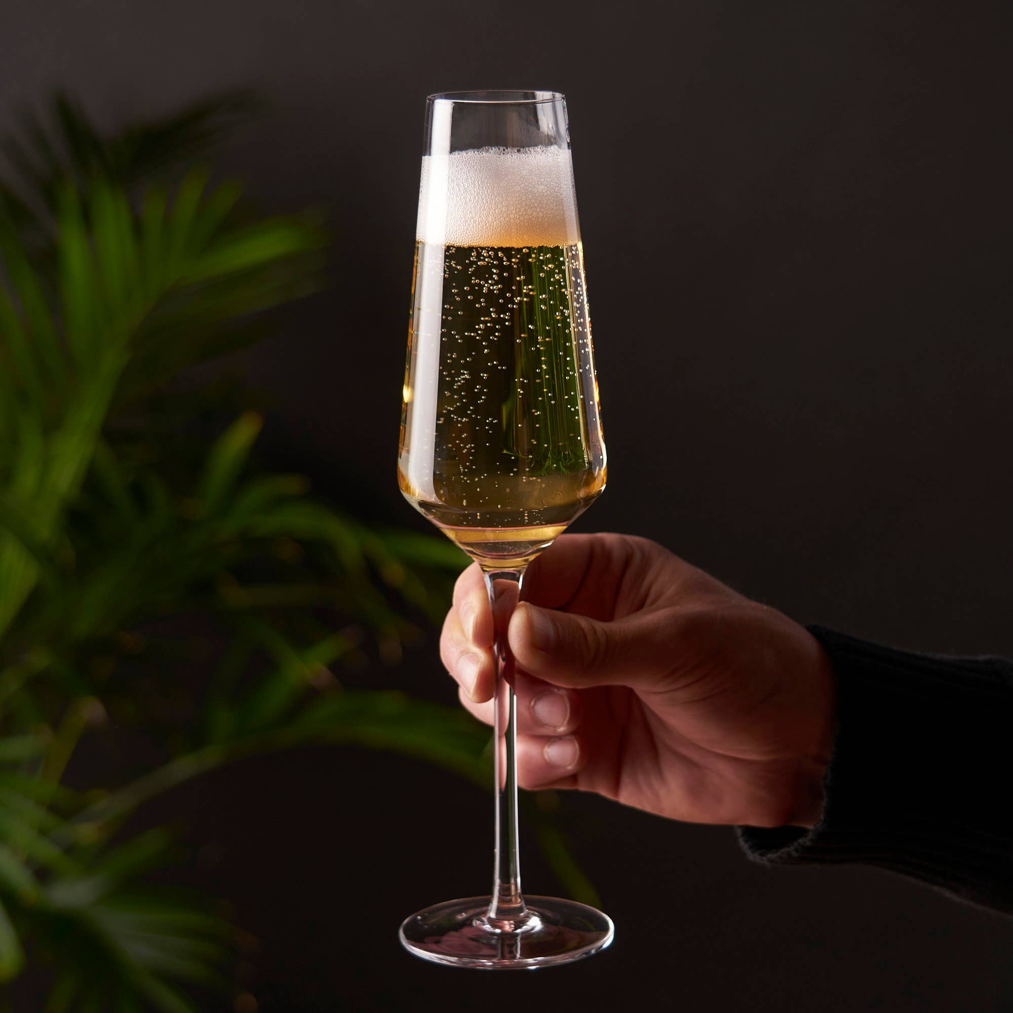Raye™ Angled Crystal Champagne Flutes Set of 2