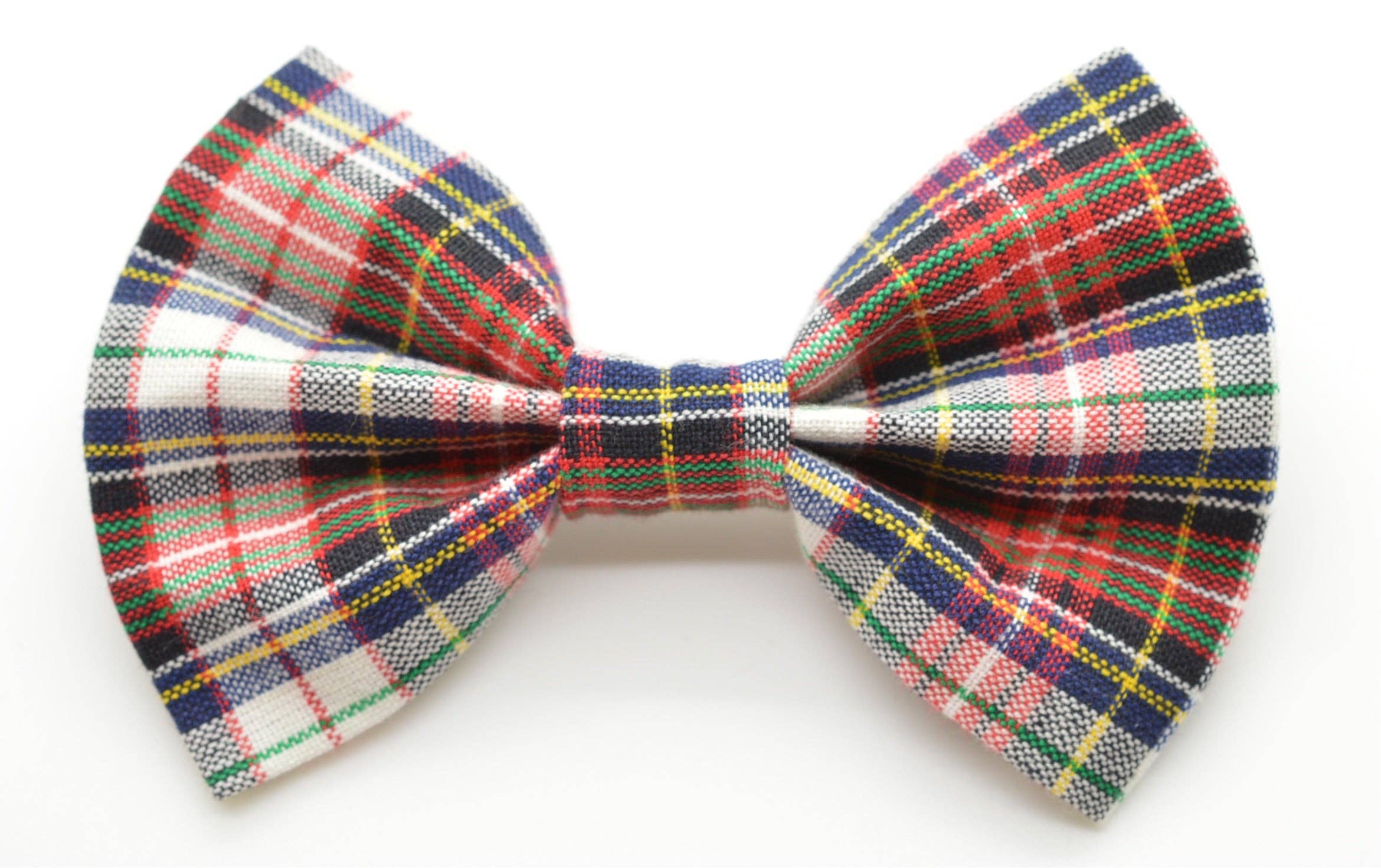 White Tartan Bow Tie - Gabrielle's Biloxi