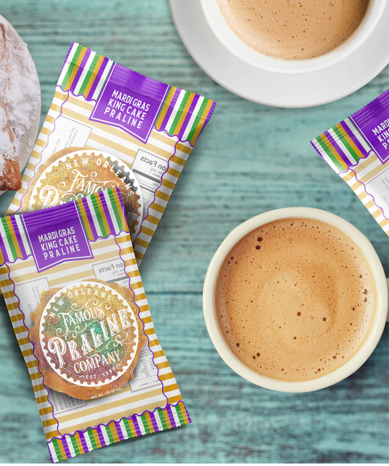 King Cake Mardi Gras Pralines - Gabrielle's Biloxi