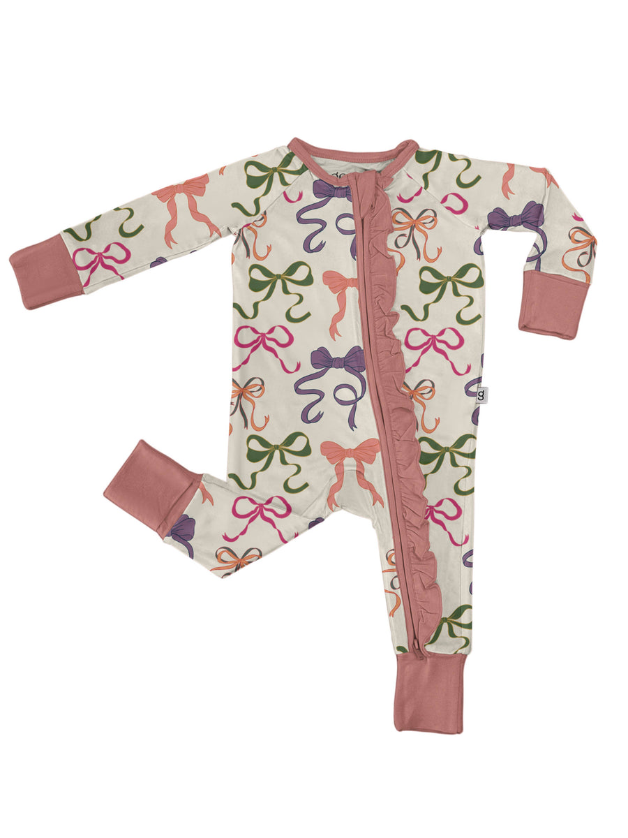 Bows - Long Sleeve Convertible Zip PJ - Gabrielle's Biloxi