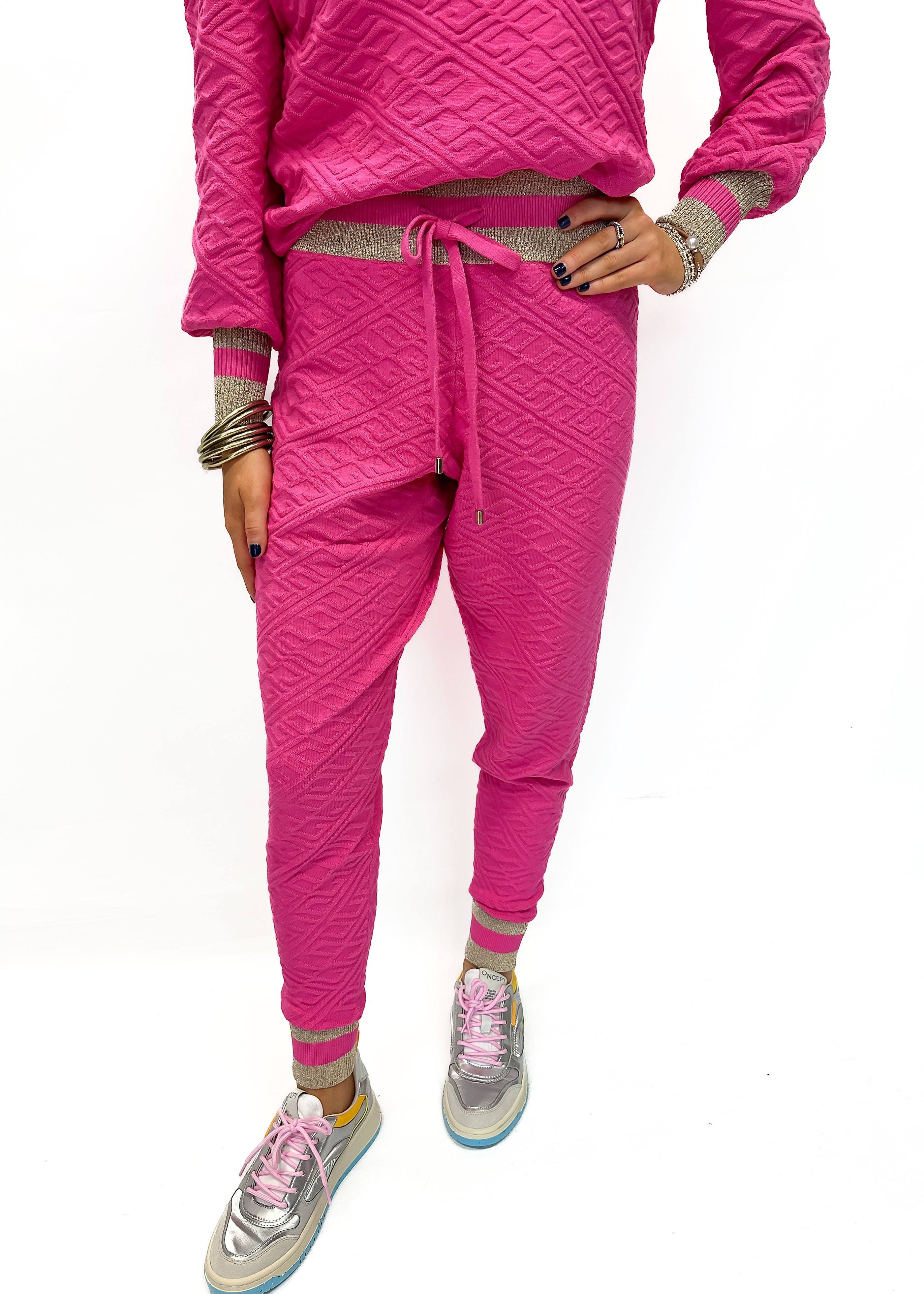 Emily McCarthy Downtown	Jogger - Rose Monogram Knit - Gabrielle's Biloxi