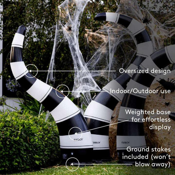 Black and White Halloween Lawn Snakes - Gabrielle's Biloxi