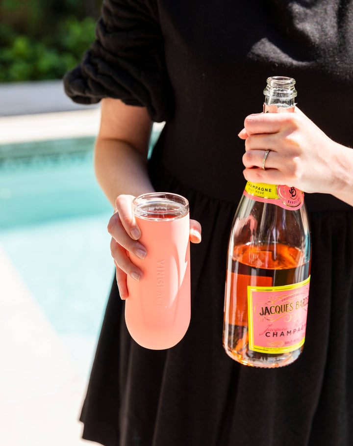 VineGlace Coral Champagne Flute - Gabrielle's Biloxi
