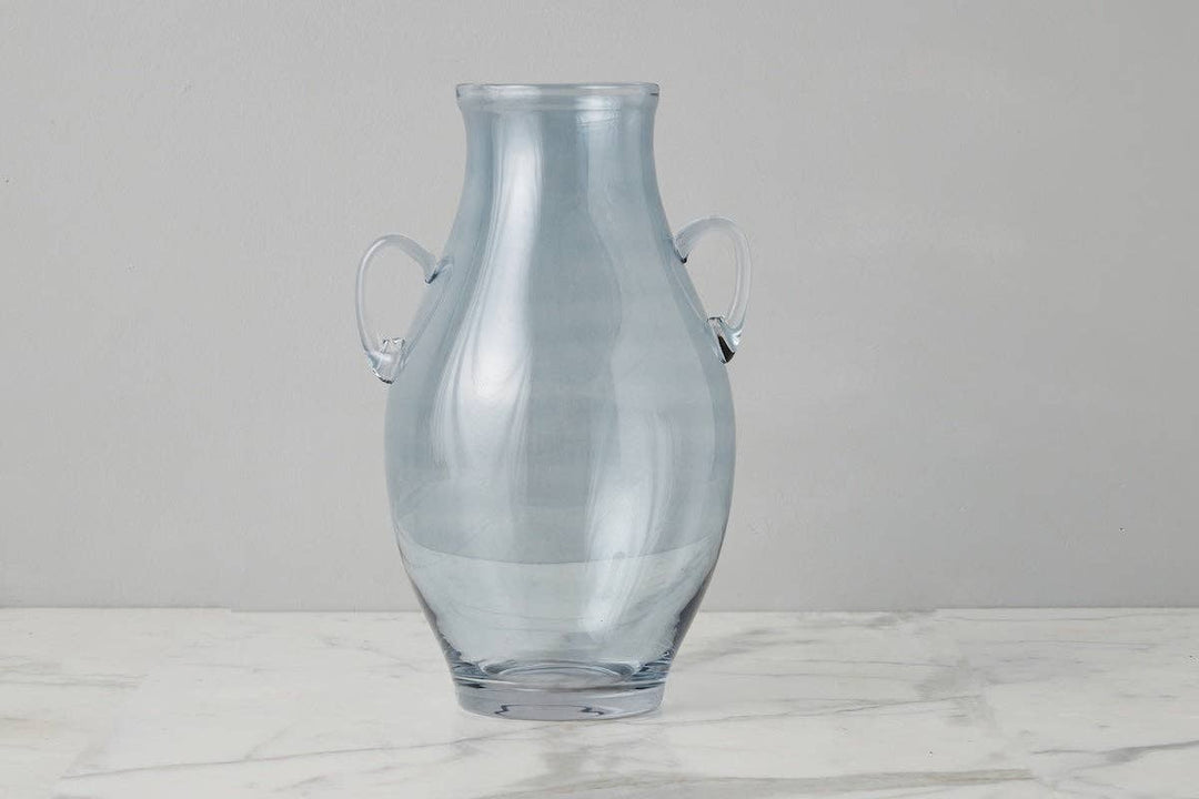 Etu Glass Amphora Flower Vase, Large, Denim Blue - Gabrielle's Biloxi