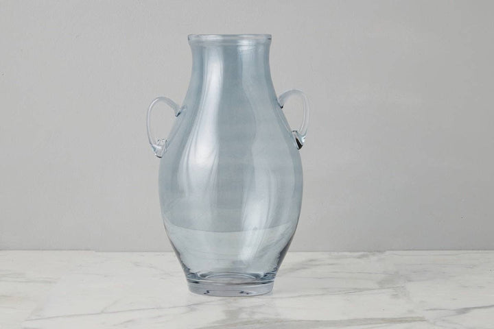 Etu Glass Amphora Flower Vase, Large, Denim Blue - Gabrielle's Biloxi
