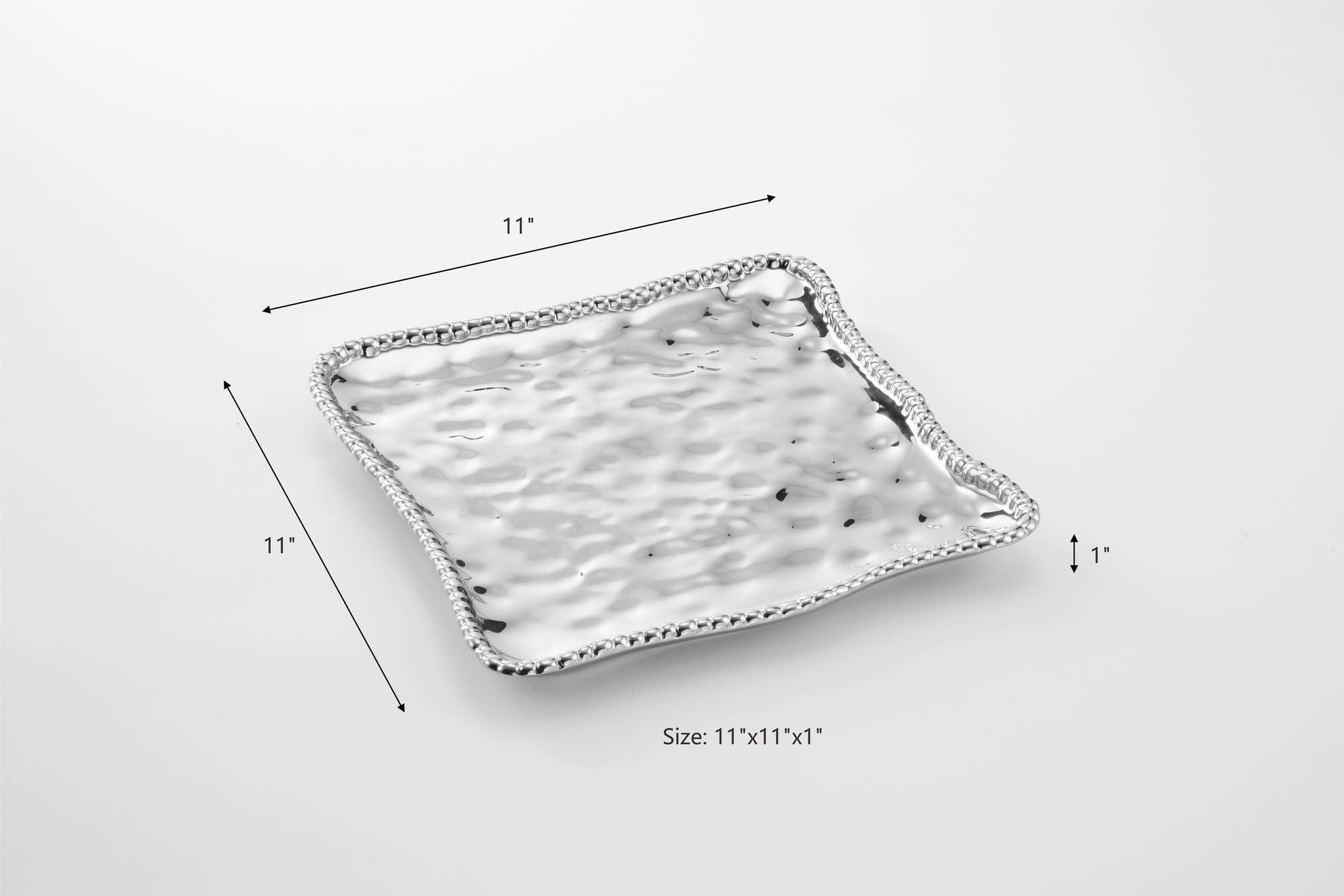 Pampa Bay Square Serving Platter - Silver