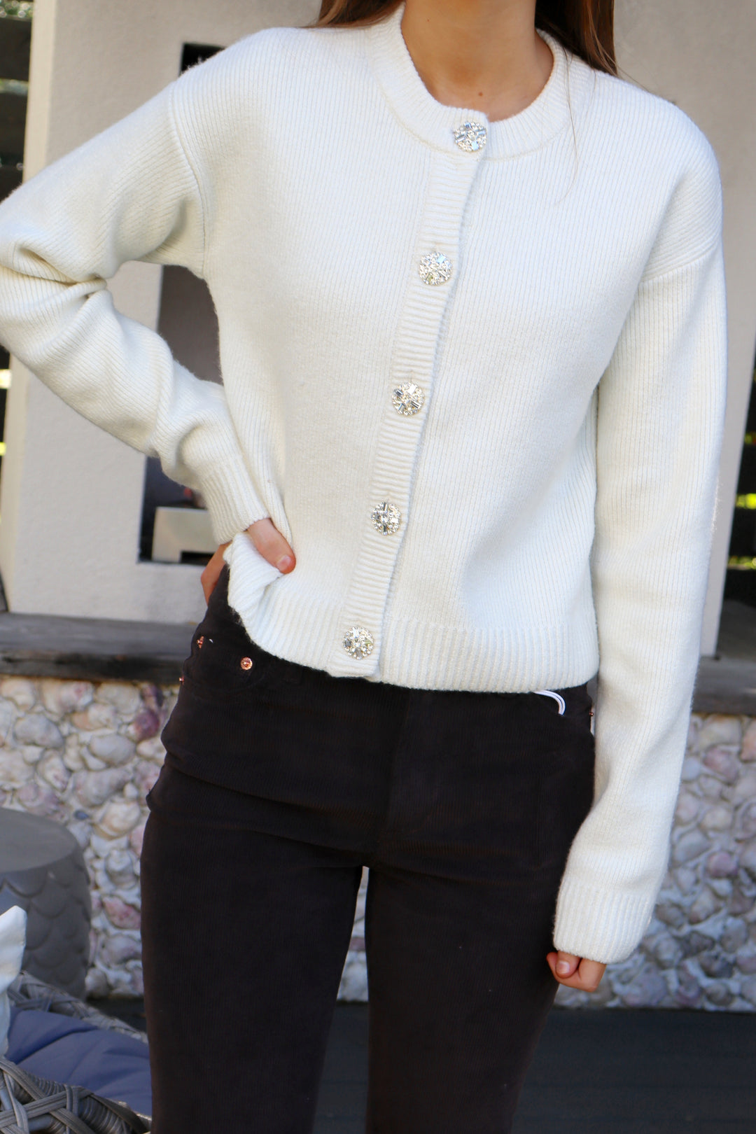 Show Me Your Mumu Maggie Cardigan - Marzipan