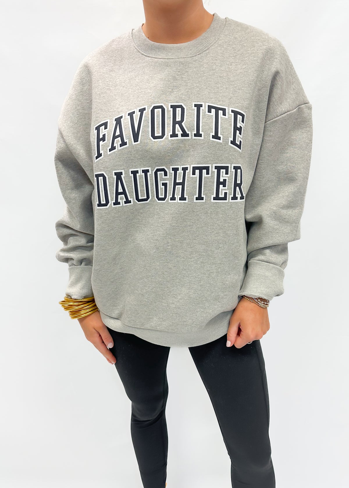 Favorite Daughter Collegiate Sweatshirt - Grey - Gabrielle's Biloxi