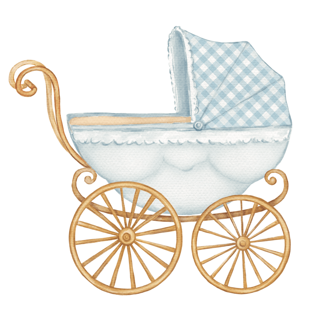 Blue Baby Carriage Door Hanger - Blue - Gabrielle's Biloxi