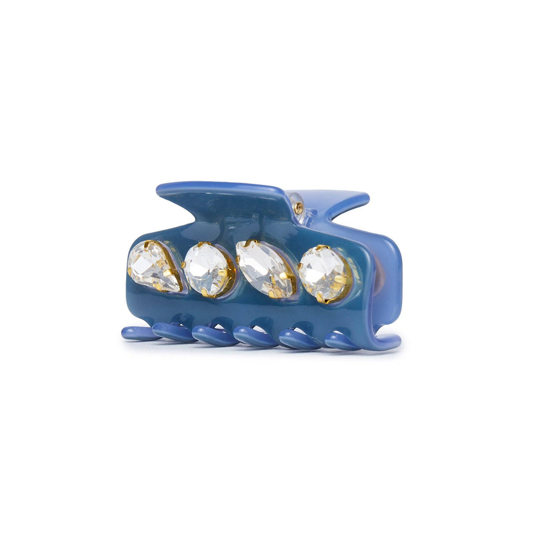 FRENCH BLUE MINI CRYSTAL CLAW CLIP - Gabrielle's Biloxi