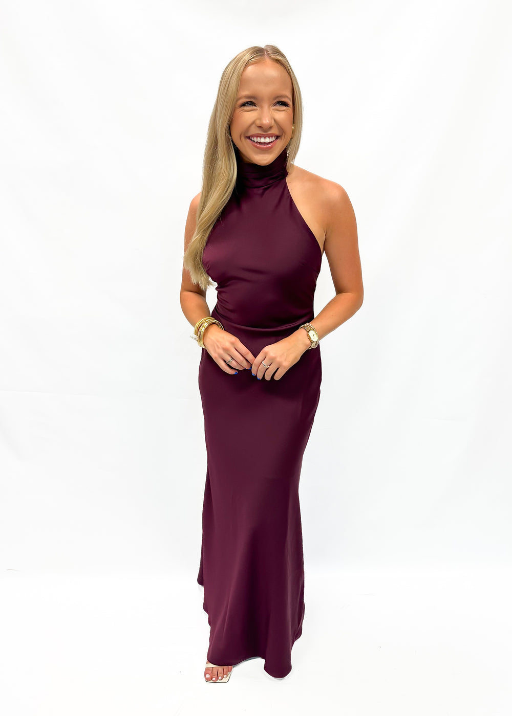 Evianna SATIN GOWN Wine / S Evianna SATIN GOWN Wine / S