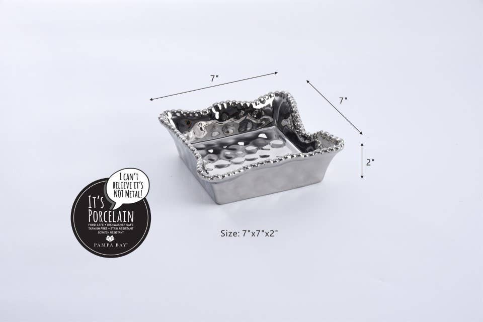 Pampa Bay Cocktail Napkin Holder - Silver - Gabrielle's Biloxi