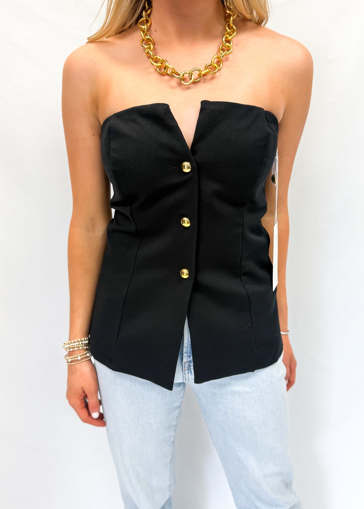 Bishop & Young Payton Bustier Top - Black - Gabrielle's Biloxi