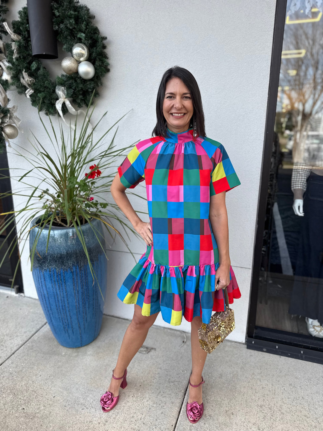 Alden Adair Willa Dress - Holiday Check