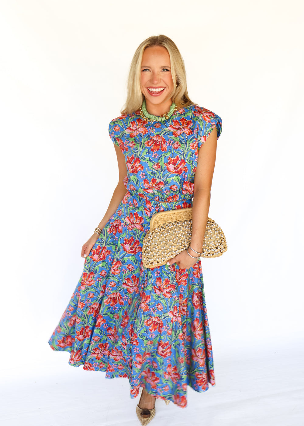 Love the Label Tricia Long Skirt - Archive Tulip Liberty Print - Gabrielle's Biloxi
