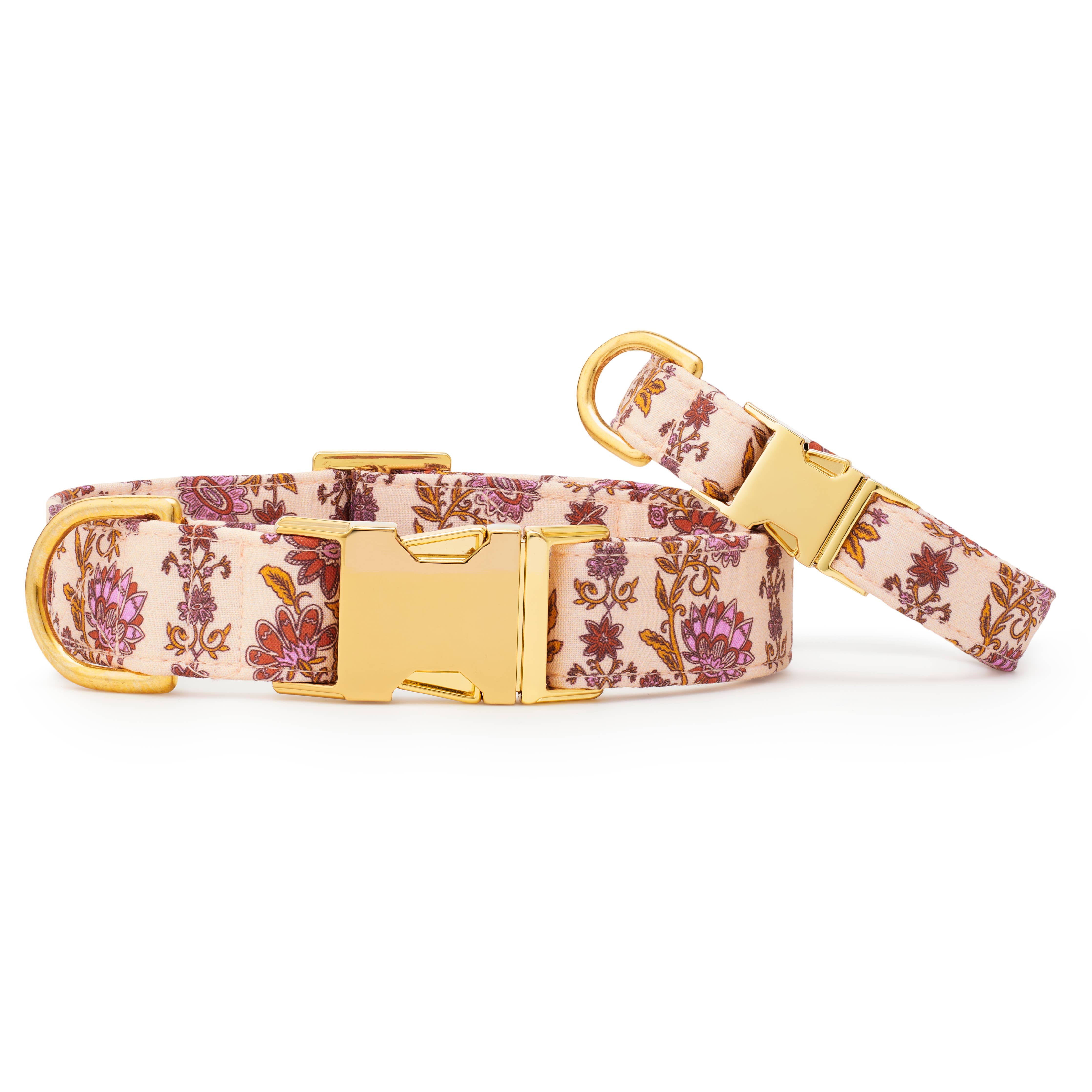Blockprint Floral Dog Collar