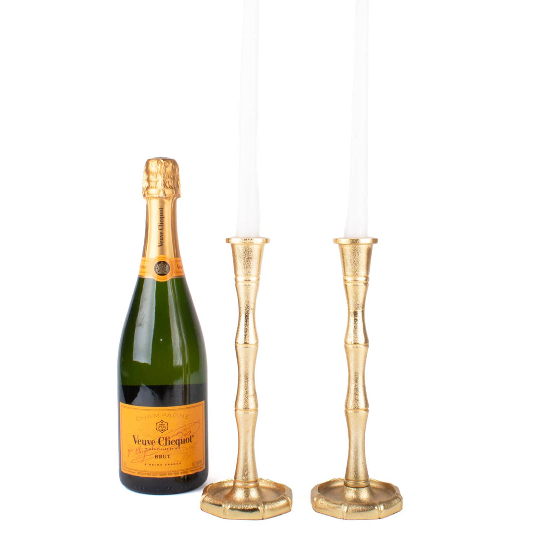 Gold Bamboo Candlestick Set - Large - Gabrielle's Biloxi