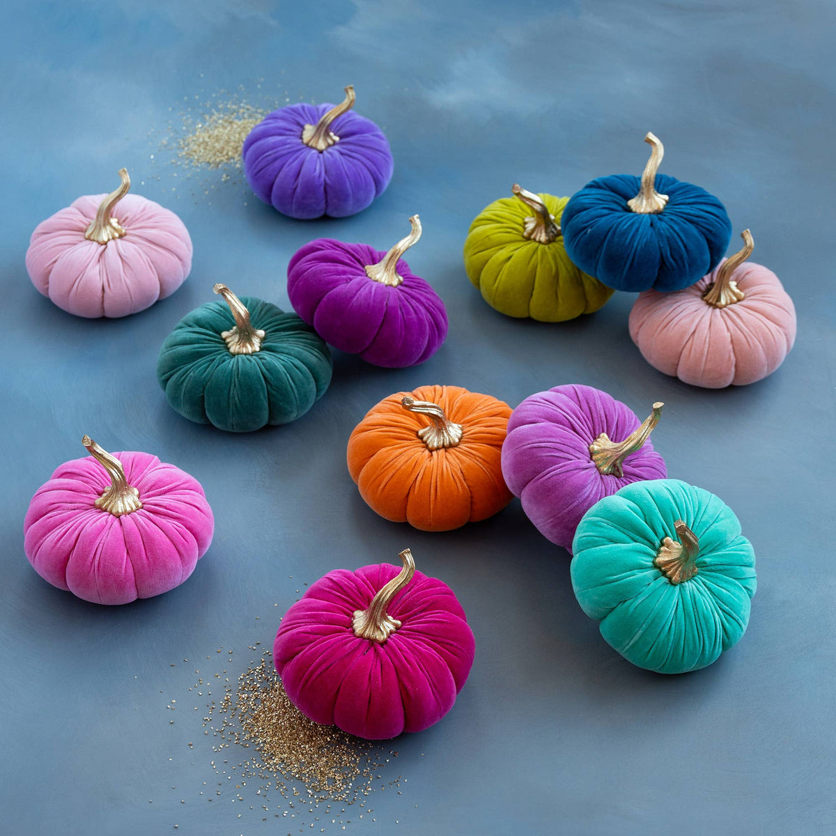 Glitterville Velvet Pumpkin, Assorted
