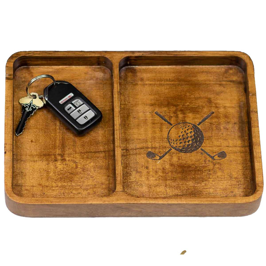 Golf Etched Wood Valet Tray - Gabrielle's Biloxi