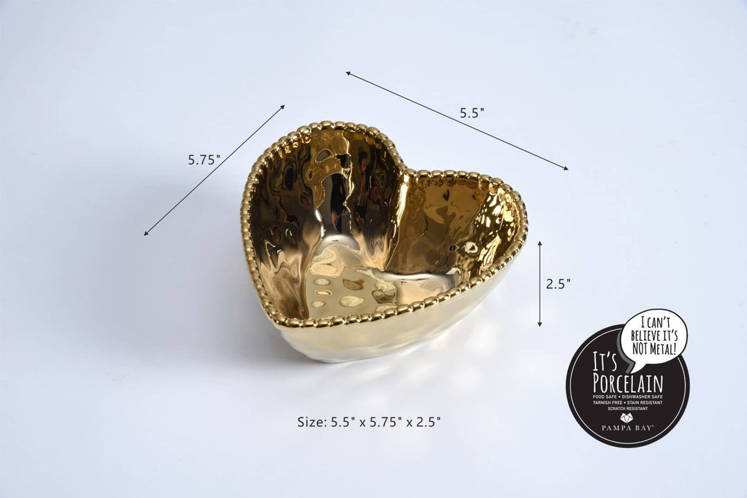 Pampa Bay Heart Bowl - Gold - Gabrielle's Biloxi