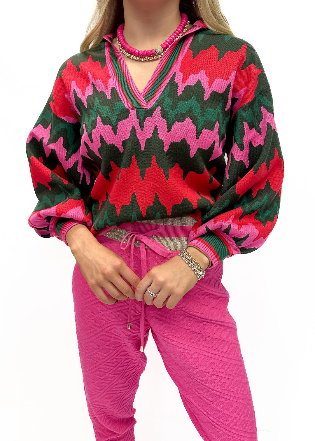 Emily McCarthy Lolli Sweater - Ruby	Ripple - Gabrielle's Biloxi