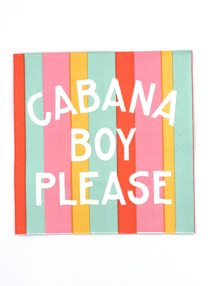 Cabana Boy Please Pool Party Cocktail Napkins