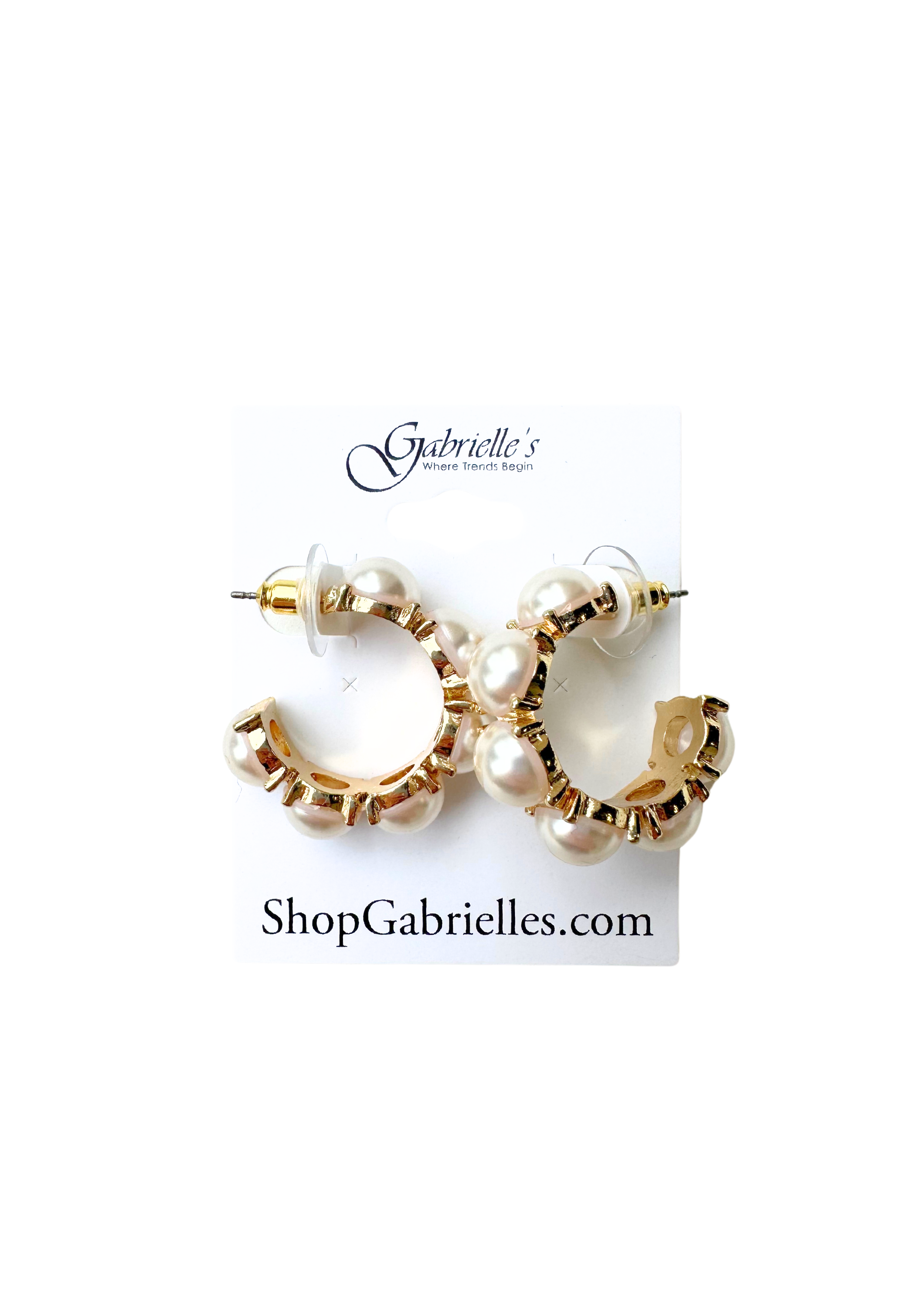 Pearl Hoop Earrings - Gabrielle's Biloxi
