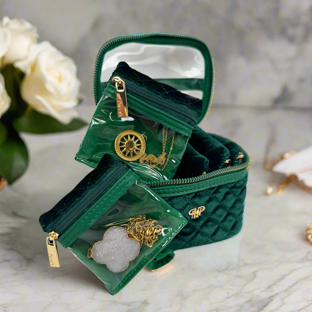 PurseN Getaway Jewelry Case - Emerald Velvet - Gabrielle's Biloxi