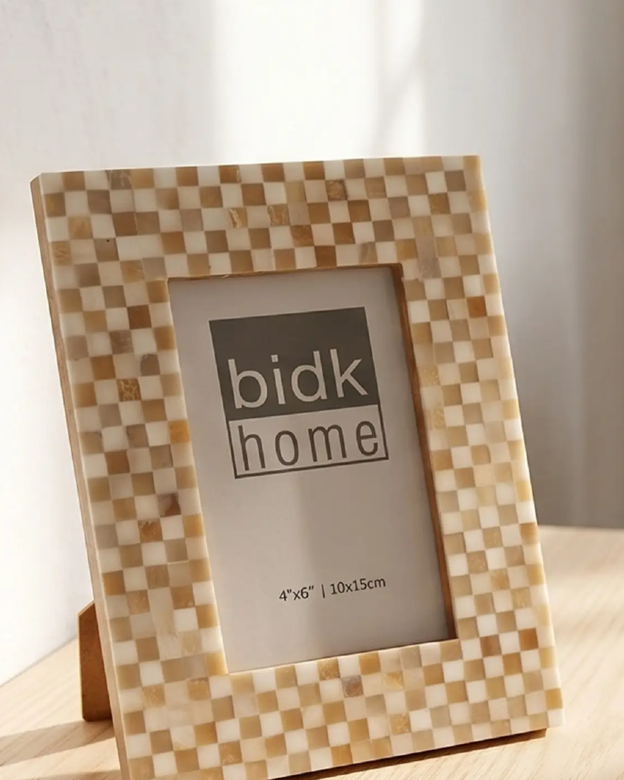 4X6" Mosaic Frame  - Light Brown - Gabrielle's Biloxi