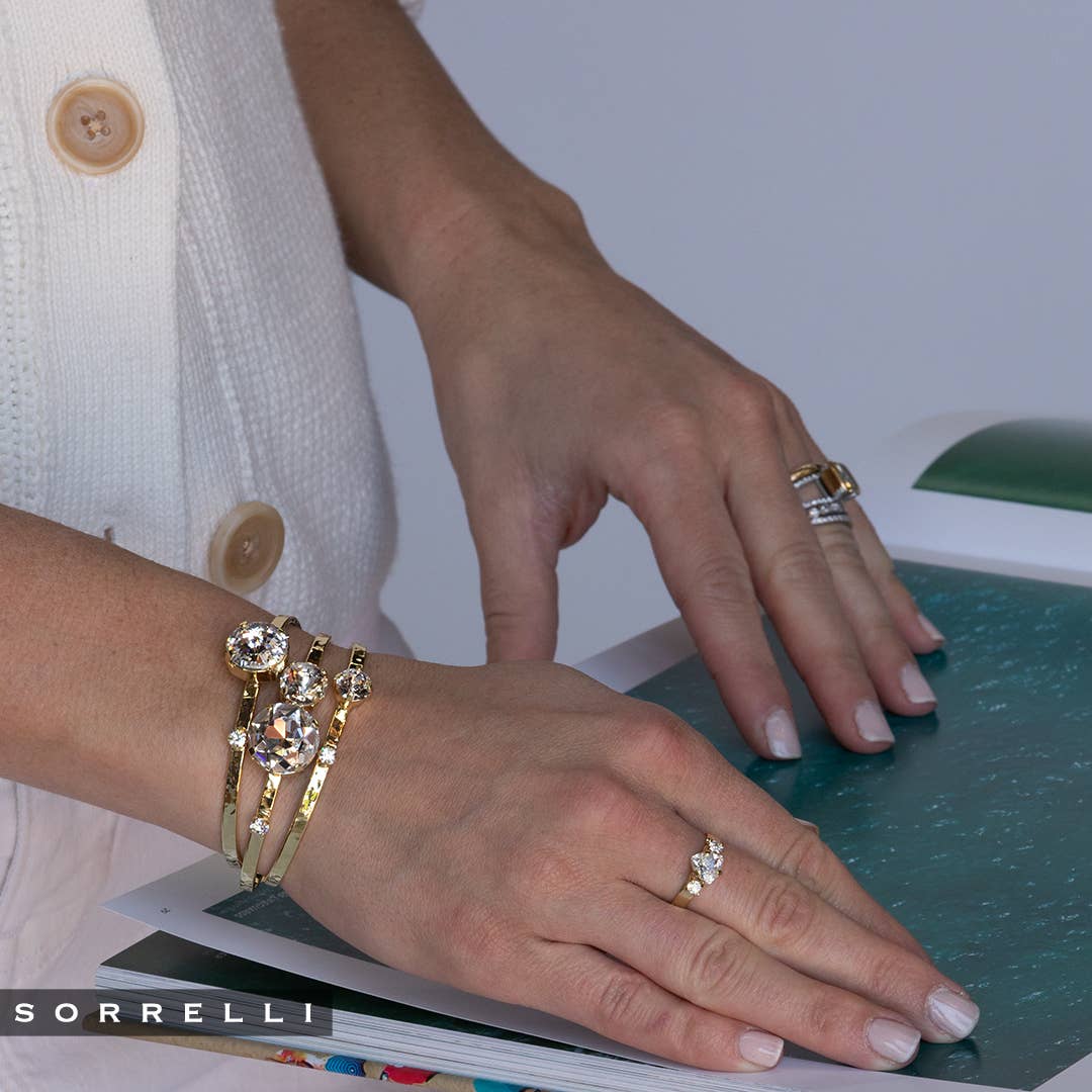 Sorrelli Paulina Band Ring - Bright Gold Crystal - Gabrielle's Biloxi