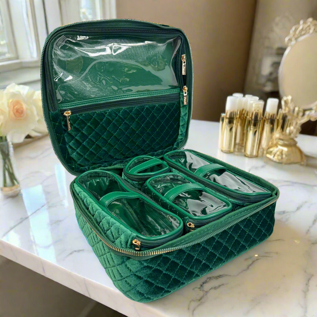 PurseN Mini Diva Makeup Case - Emerald Velvet - Gabrielle's Biloxi