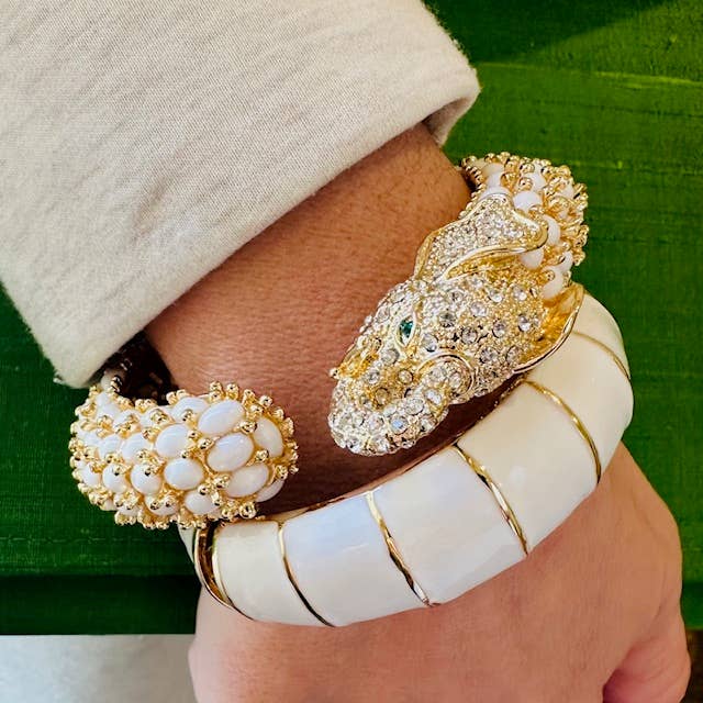 White Bamboo Bracelet - Gabrielle's Biloxi