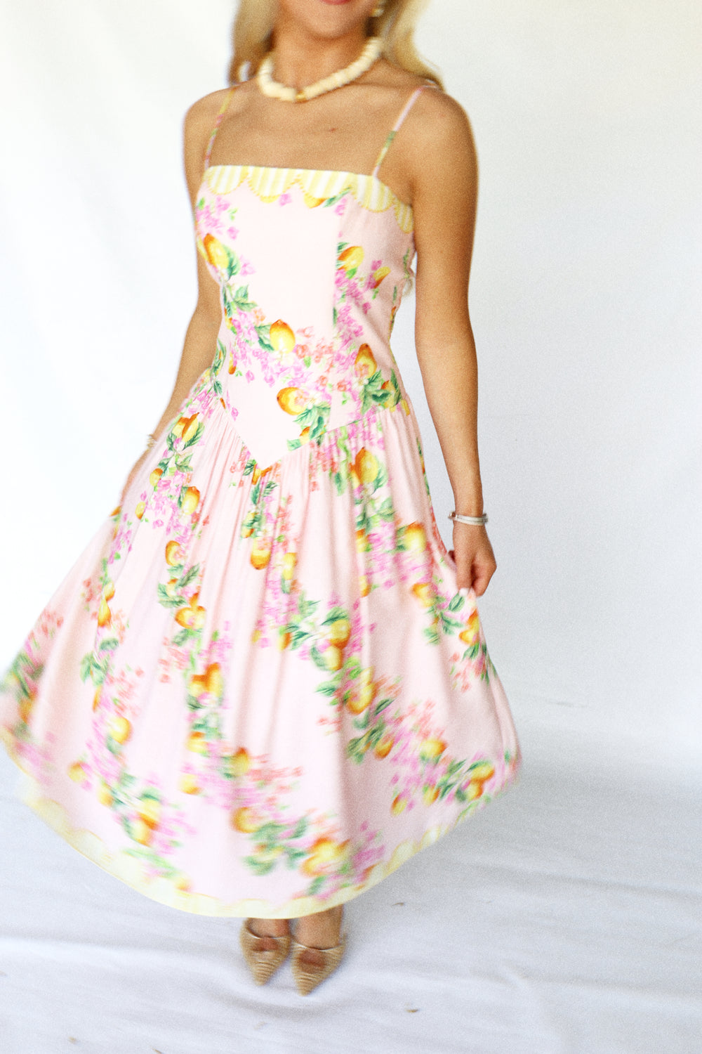 Amanda Uprichard Delora Midi Dress- Limoncello - Gabrielle's Biloxi