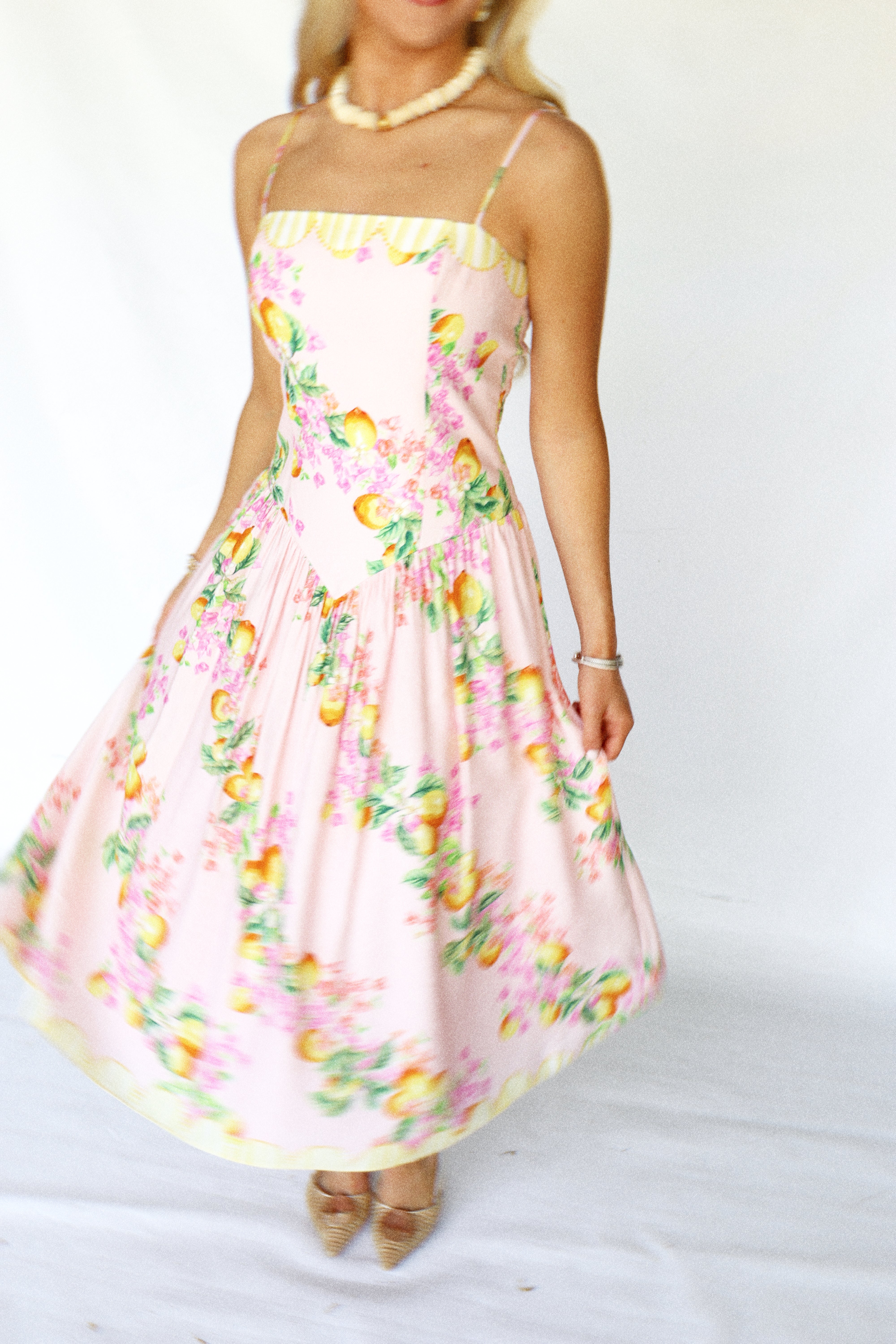 Amanda Uprichard Delora Midi Dress- Limoncello - Gabrielle's Biloxi