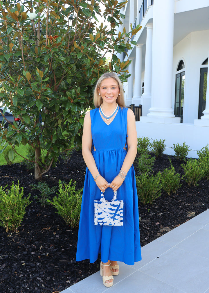 Meet Me in Santorini Aegean Blue Maxi Dress - Gabrielle's Biloxi