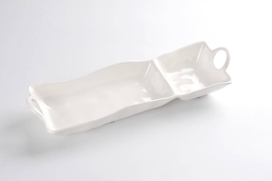 Pampa Bay Chip & Dip in Melamine - White - Gabrielle's Biloxi