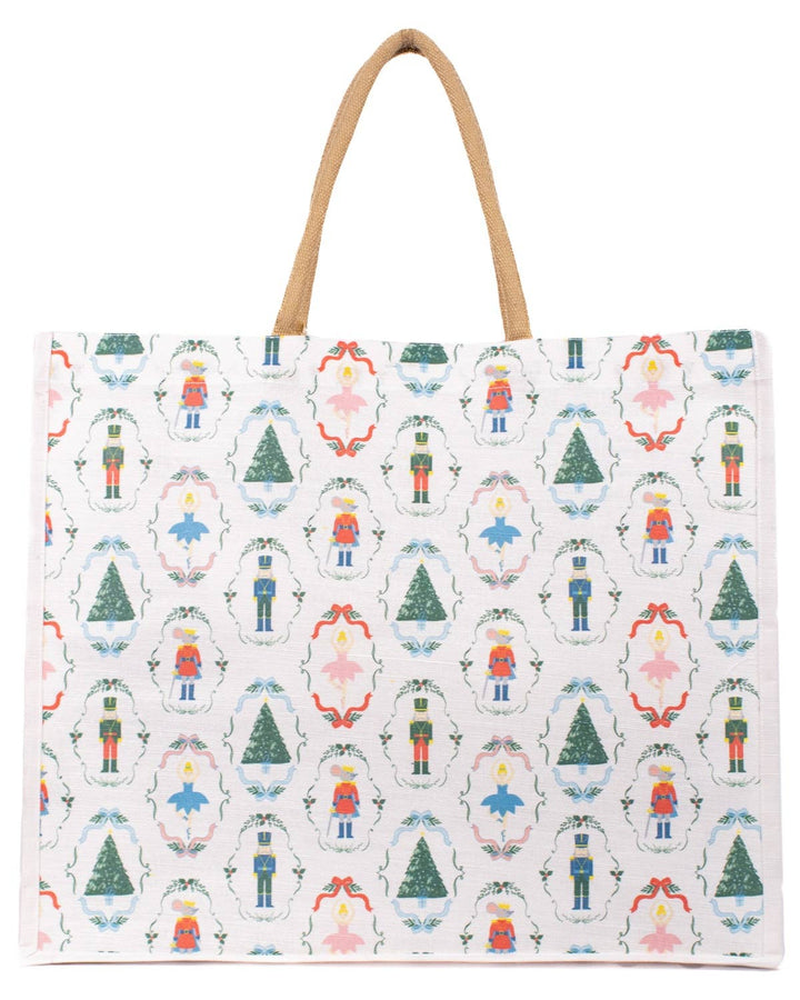 Nutcracker Waltz Juco Carryall Tote - White/Multi - Gabrielle's Biloxi