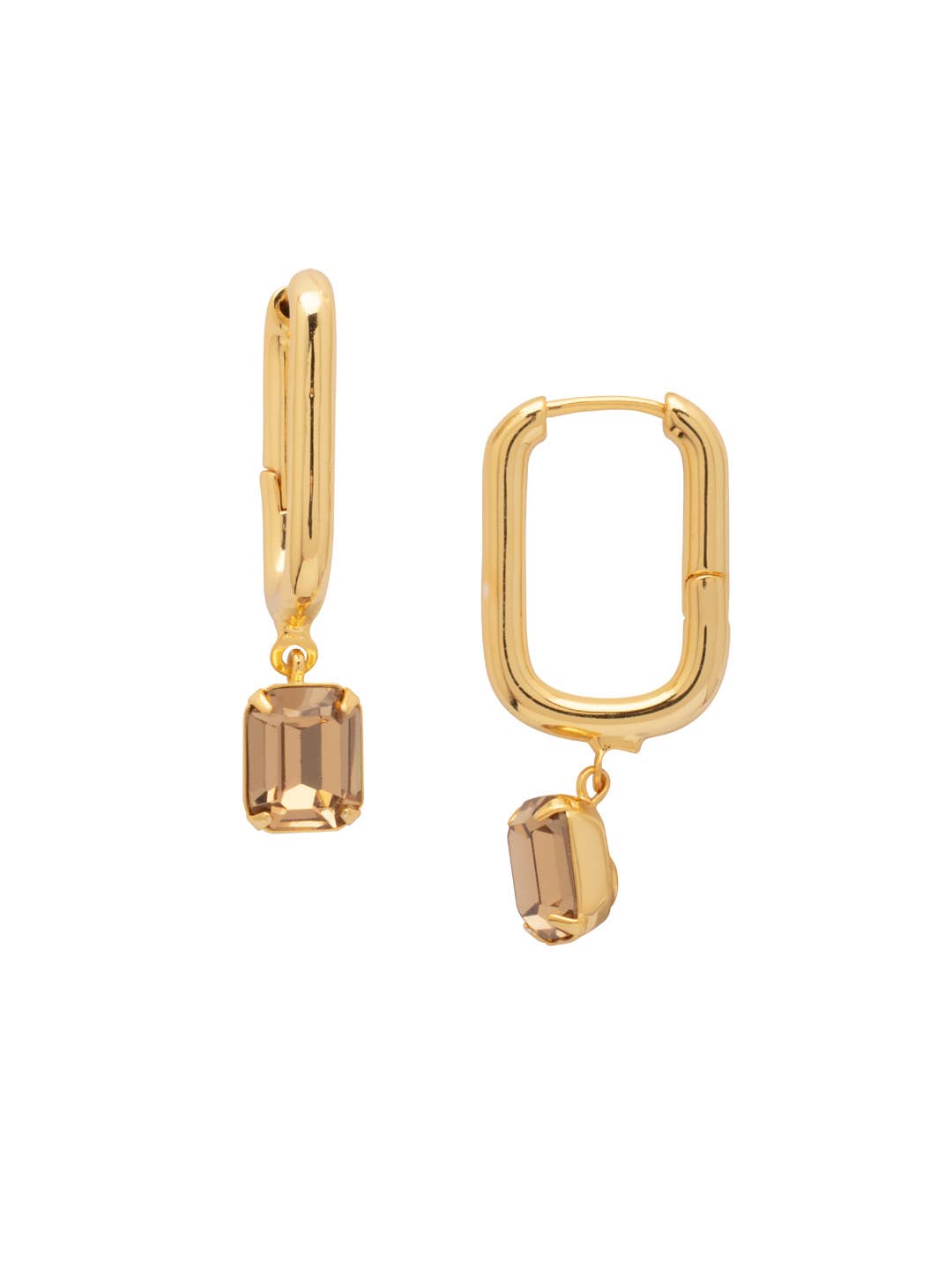 Sorrelli Octavia Rectangle Hoop Earrings - Light Colorado