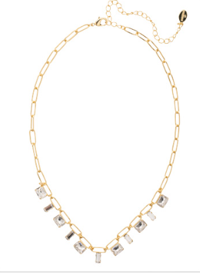 Sorrelli Gale Tennis Necklace Bright Gold Crystal - Gabrielle's Biloxi