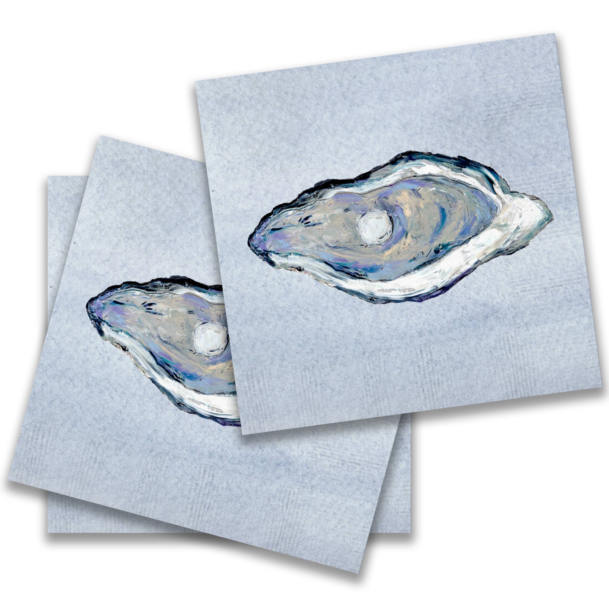 Blue Oyster Cocktail Napkin - Gabrielle's Biloxi